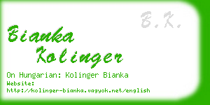 bianka kolinger business card